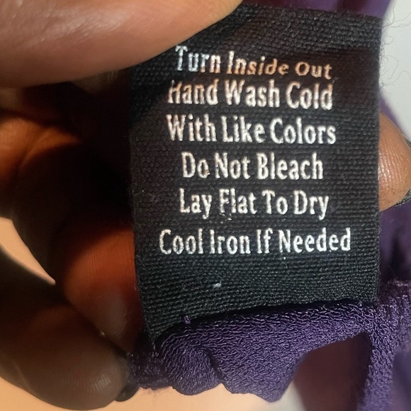 Flower and Feather Purple Womens Blouse with Sheer Decorative Short Sleeves - Picture 11 of 12